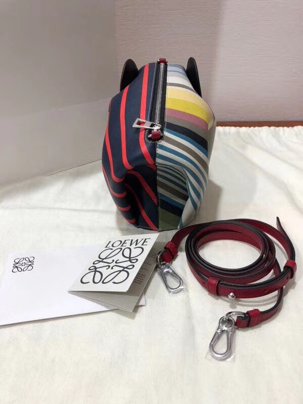 Loewe Elephant Stripes Mini Bag Multicolor 彩色條紋大象迷妳手袋