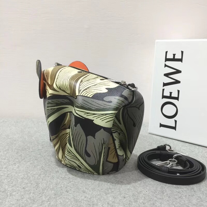 Loewe Elephant Camo Mini Bag Green Multitone大象形迷妳袋