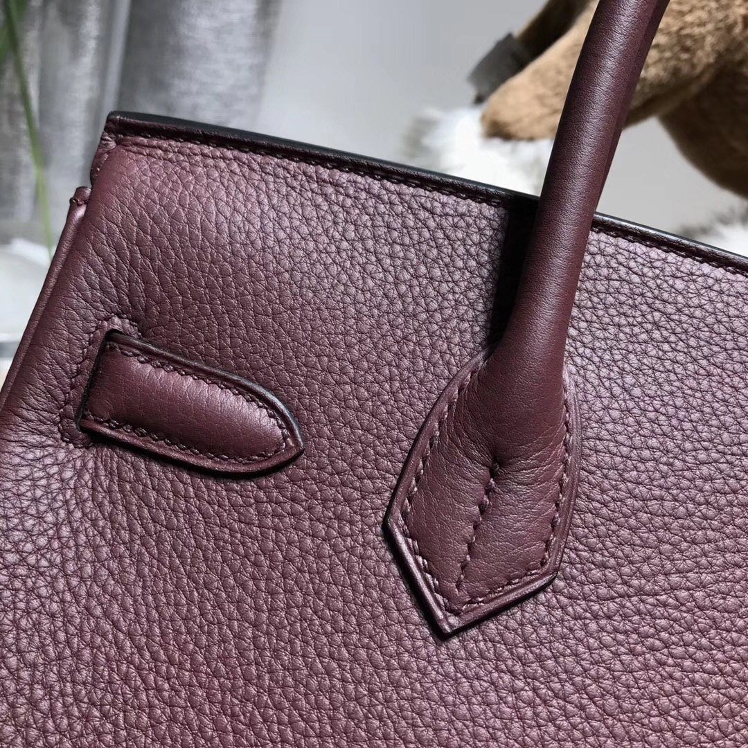 Hermes鉑金包birkin 30cm togo 小牛皮 cc55 rouge 愛馬仕紅 银扣金屬