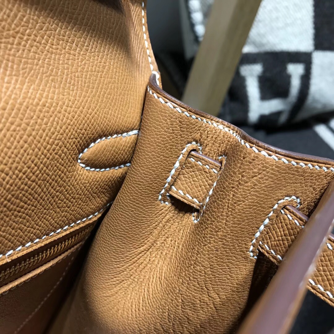 Hermes Kelly 28cm Epsom CK37 Gold金棕色 金扣金屬