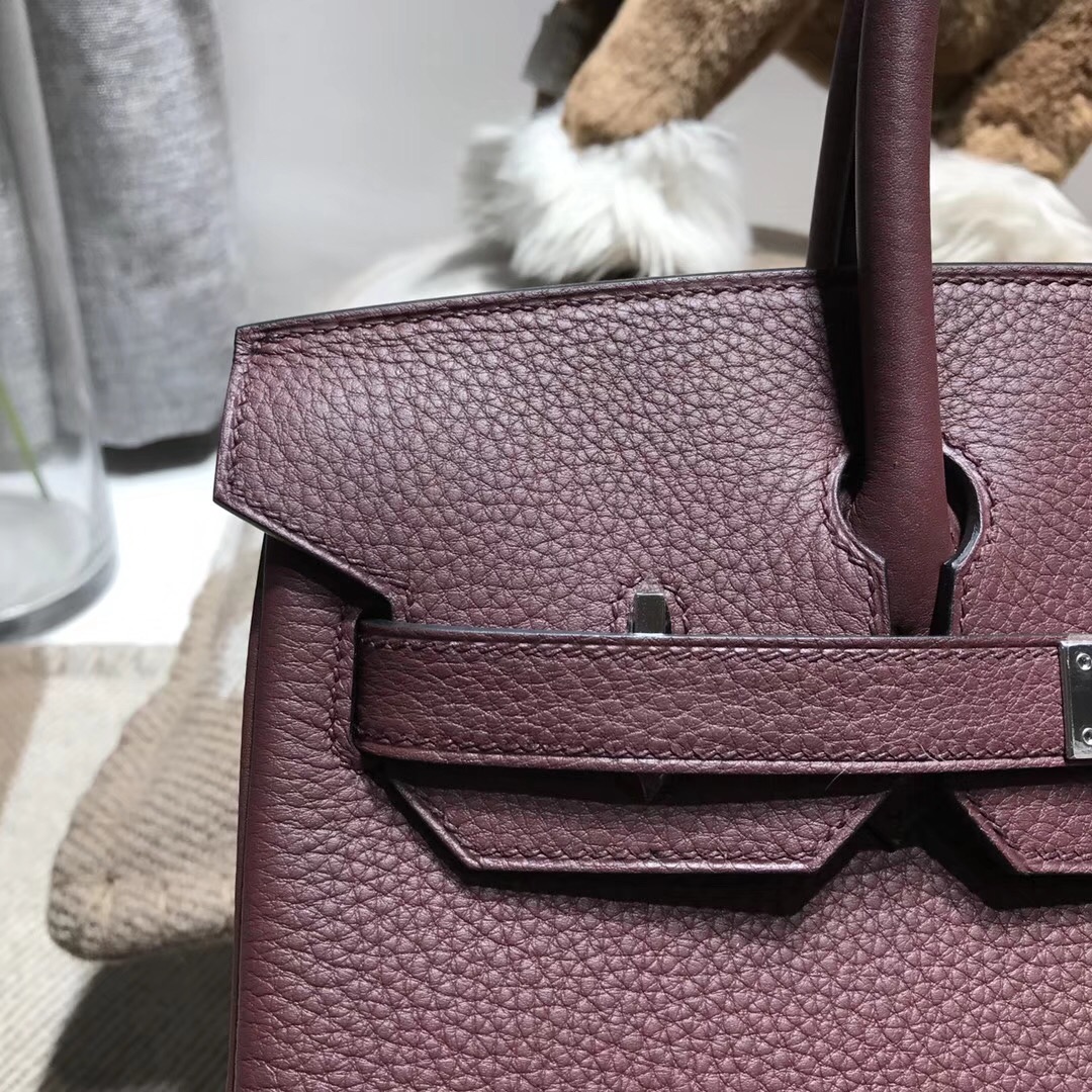 Hermes鉑金包birkin 30cm togo 小牛皮 cc55 rouge 愛馬仕紅 银扣金屬