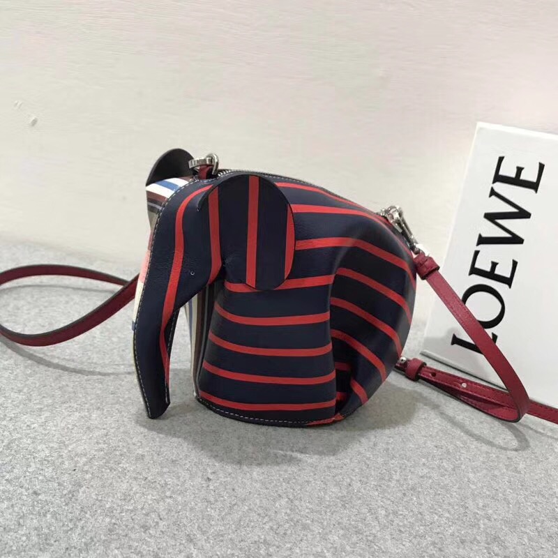 Loewe Elephant Stripes Mini Bag Multicolor 彩色條紋大象迷妳手袋