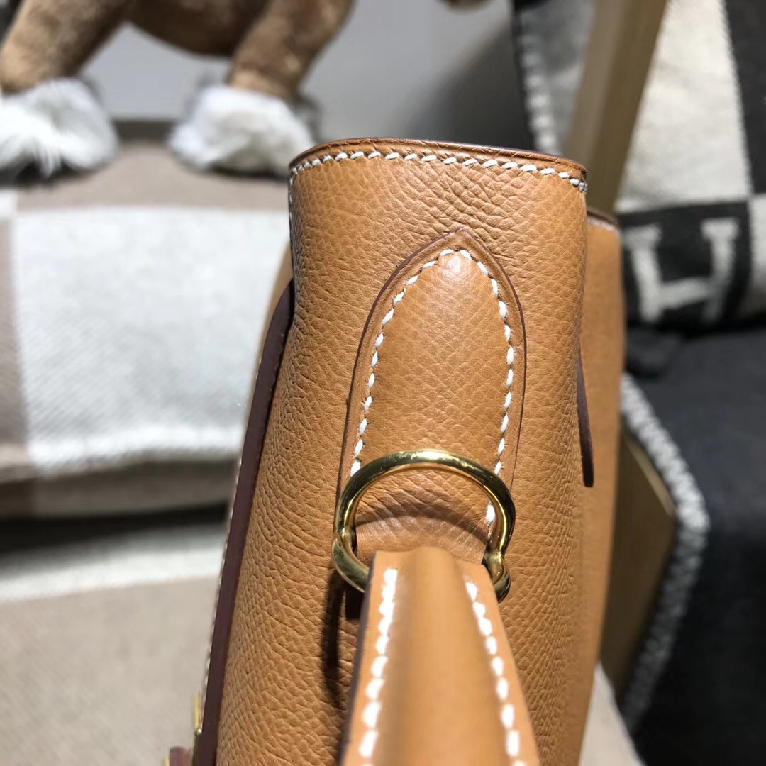 Hermes Kelly 28cm Epsom CK37 Gold金棕色 金扣金屬