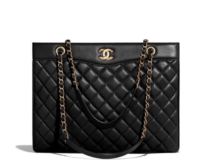 Chanel 2018春夏系列黑色羊皮 Large shopping bag大號手提包 A57030