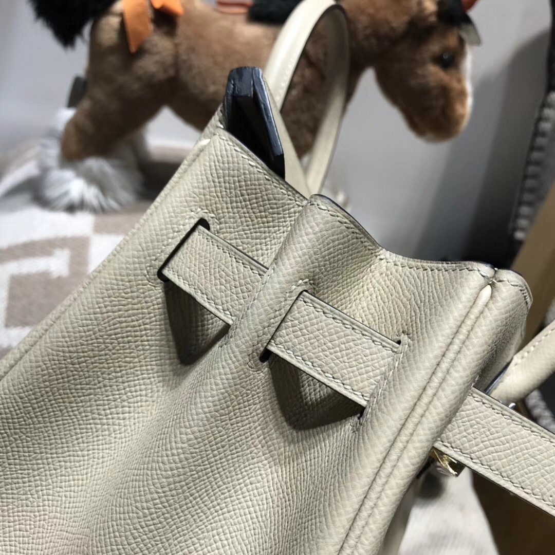 Hermes Birkin 30cm Epsom CK81 Gris Tourterelle 斑鳩灰金扣金属