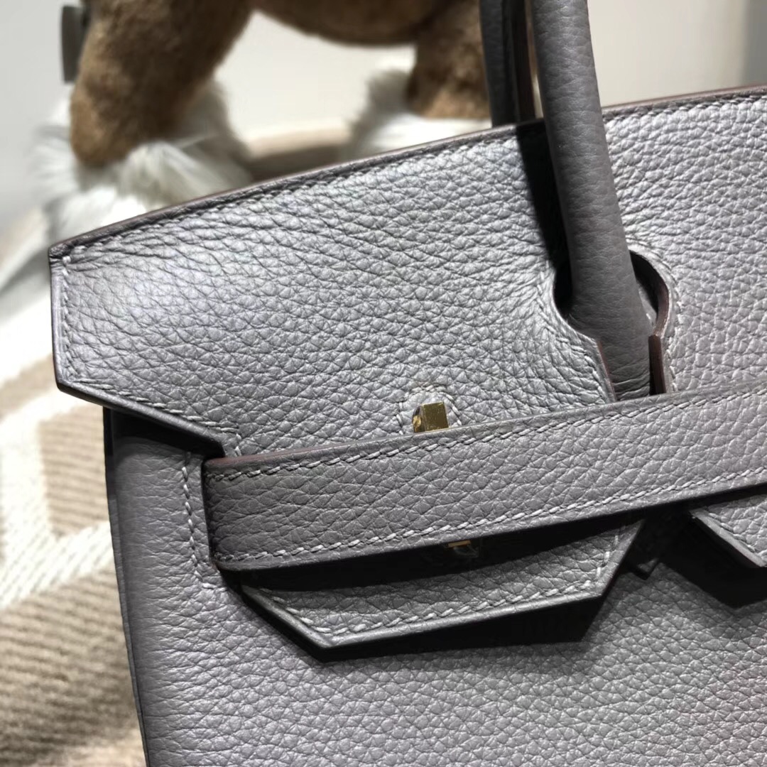 Hermes鉑金包Birkin togo 30CM 8F Etain 錫器灰 金扣金屬