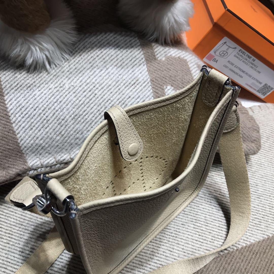 Hermes Eveylne Mini taurillon Clemence TC大牛 风衣灰 S2 Trench