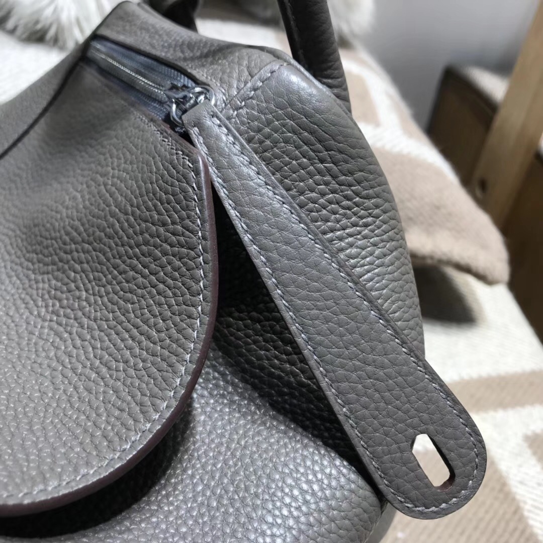 Hermes Lindy bag 30 togo小牛皮 8F Etain锡器灰银扣金屬