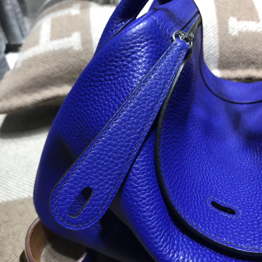 Hermes Lindy bag 30 togo小牛皮7T Blue Electric電光藍銀扣金屬