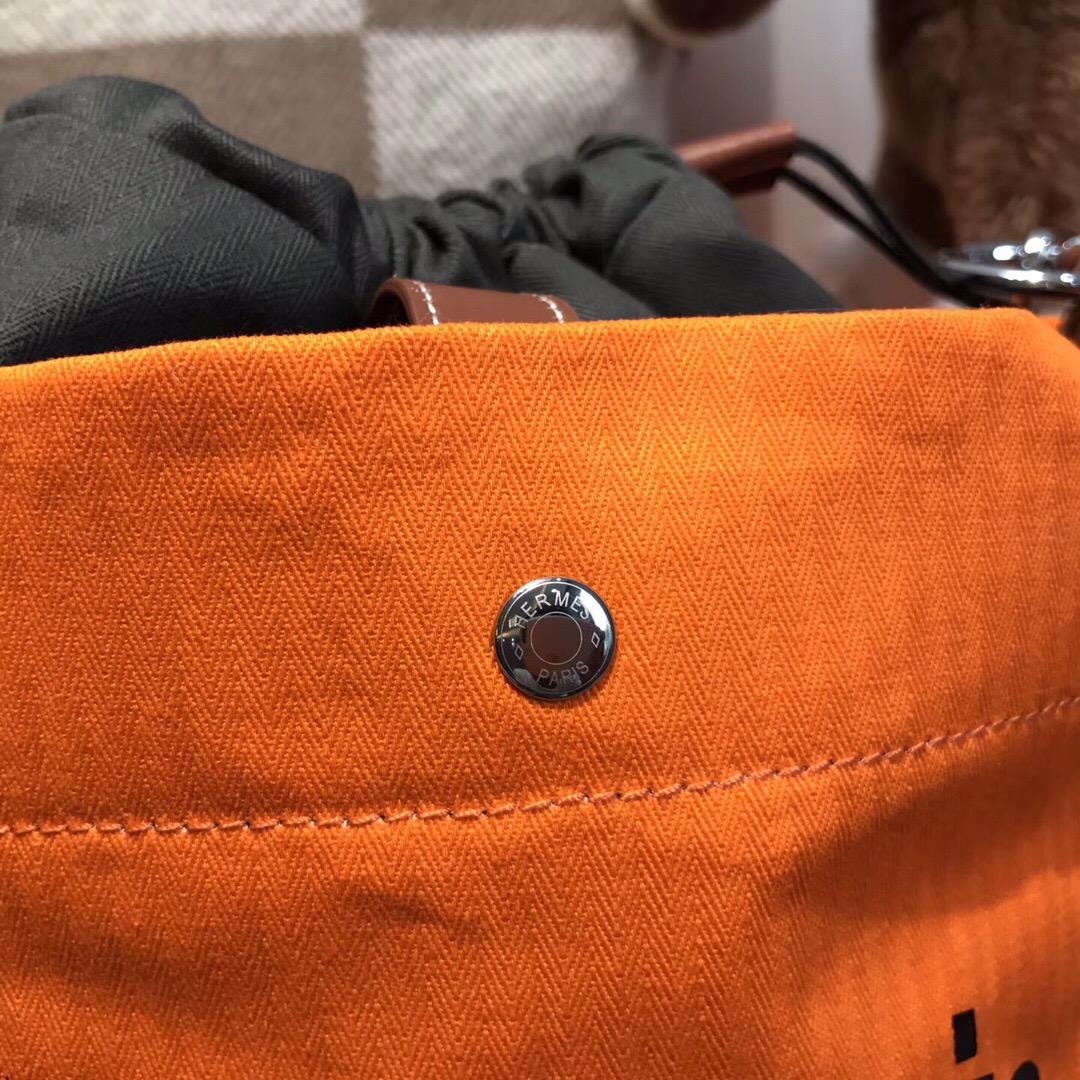 愛馬仕Hermes sac de pansage CK93 Orange經典橙色帆布水桶包