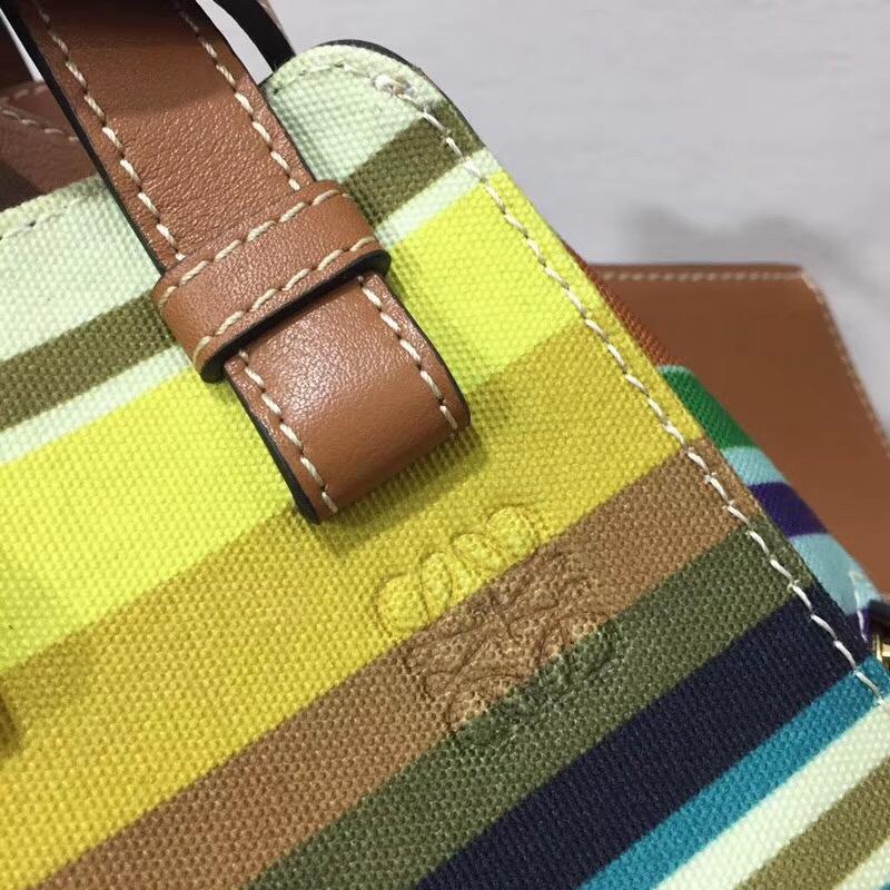 羅意威女包loewe Hammock Stripes Small Bag Multicolor canvas/classic calf