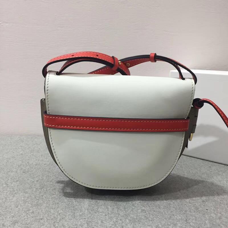 loewe Gate Small Bag Soft White/Light Grey/Red