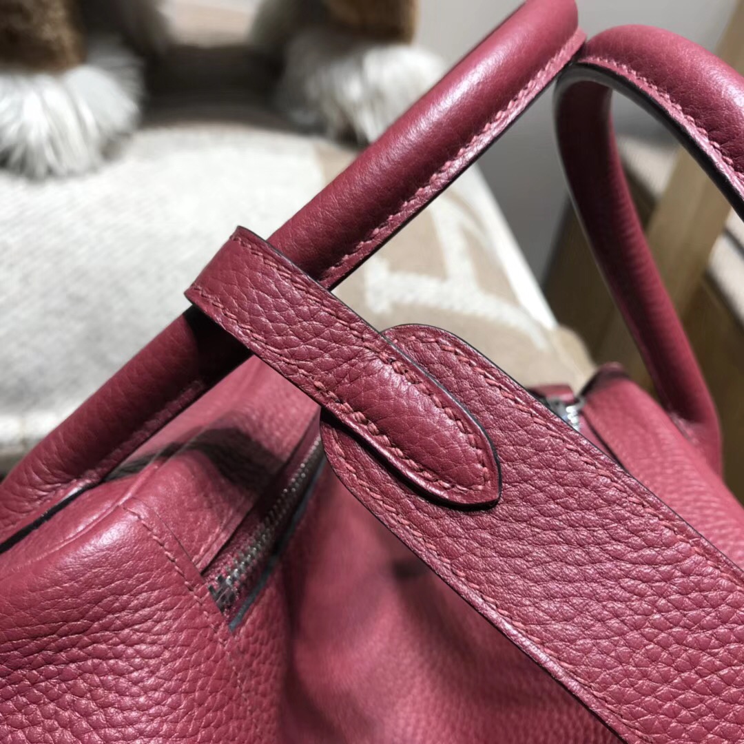 Hermes Lindy bag 30cm 愛馬仕紅rouge H cc55 TC大牛皮 银扣金屬