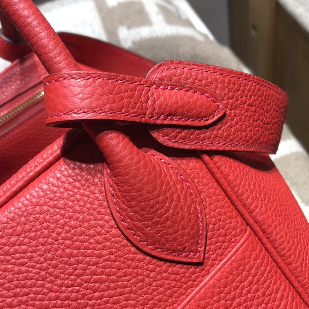 Hermes Lindy bag 30cm TC大牛皮 s5番茄紅rouge tomate金扣金屬