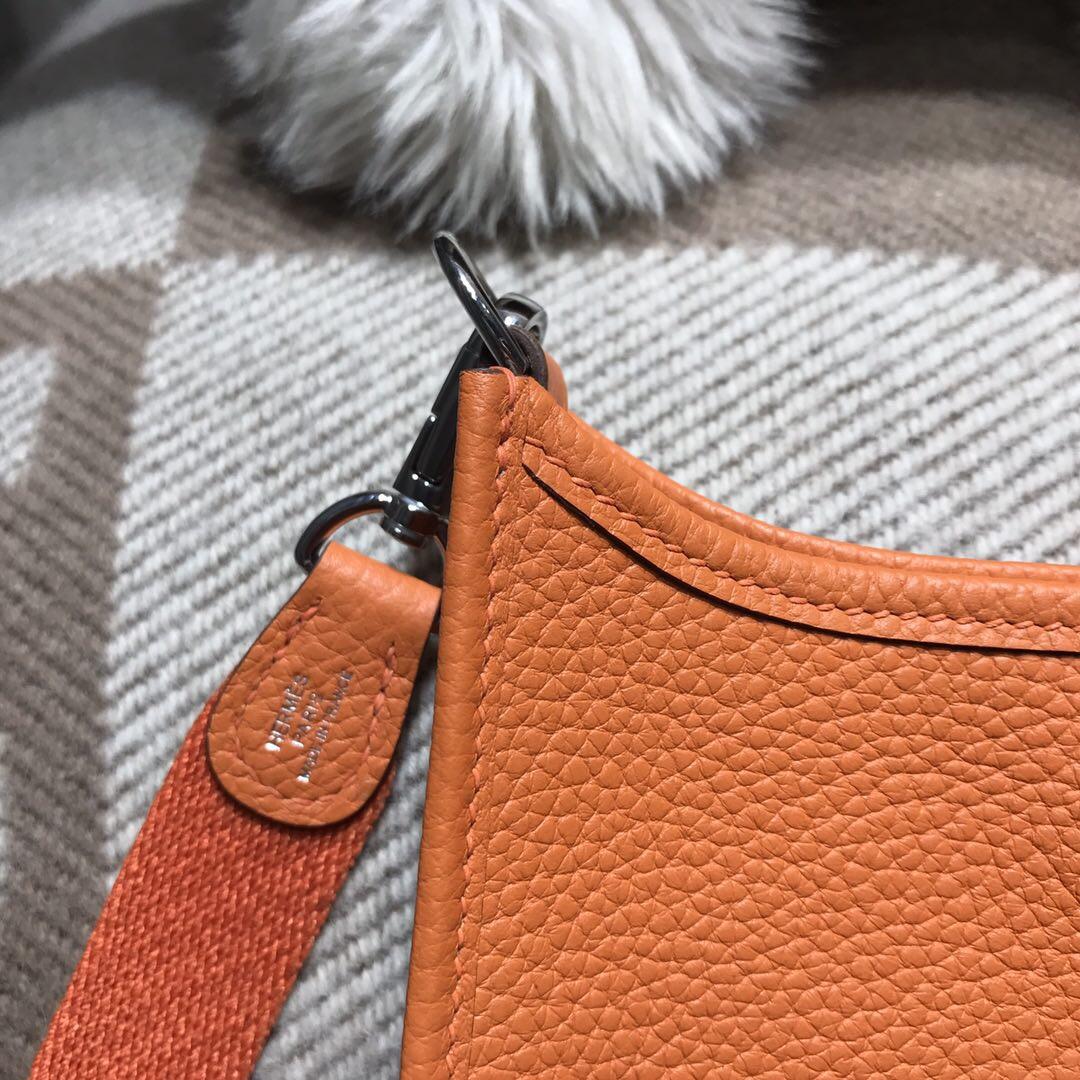 Hermes Eveylne Mini taurillon Clemence TC大牛 CK93 Orange經典橙色