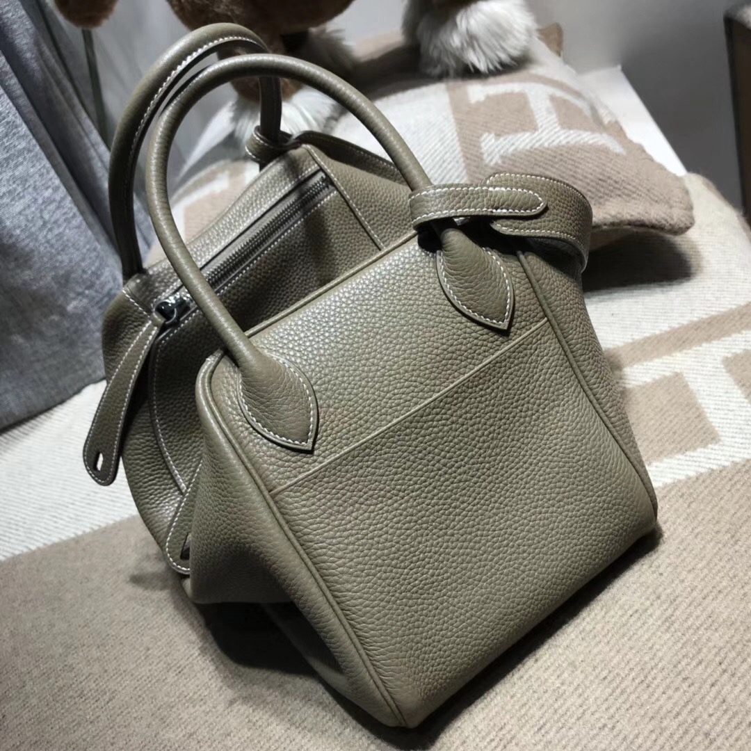 Hermes Lindy bag 30cm Togo CK18 Etoupe大象灰最暢銷的顏色 银扣金屬