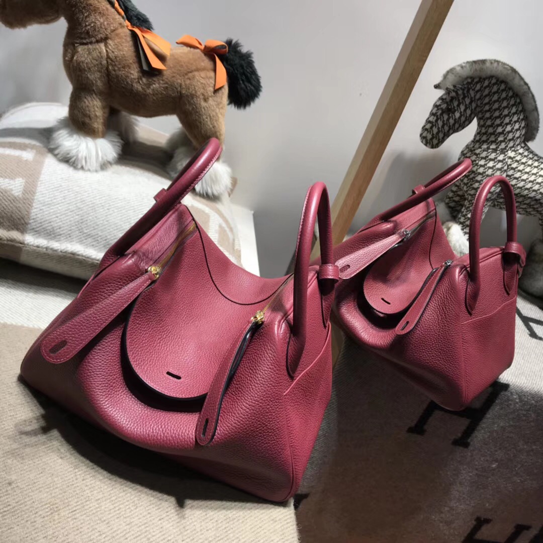 Hermes Lindy bag 愛馬仕紅rouge H cc55 TC大牛皮 金扣金屬