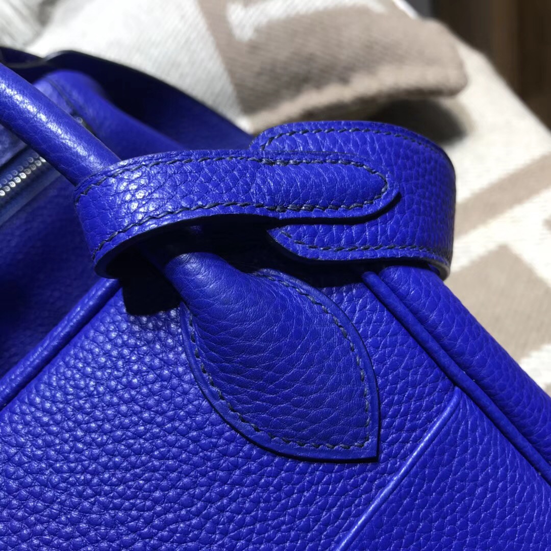 Hermes Lindy bag 30 togo小牛皮7T Blue Electric電光藍銀扣金屬