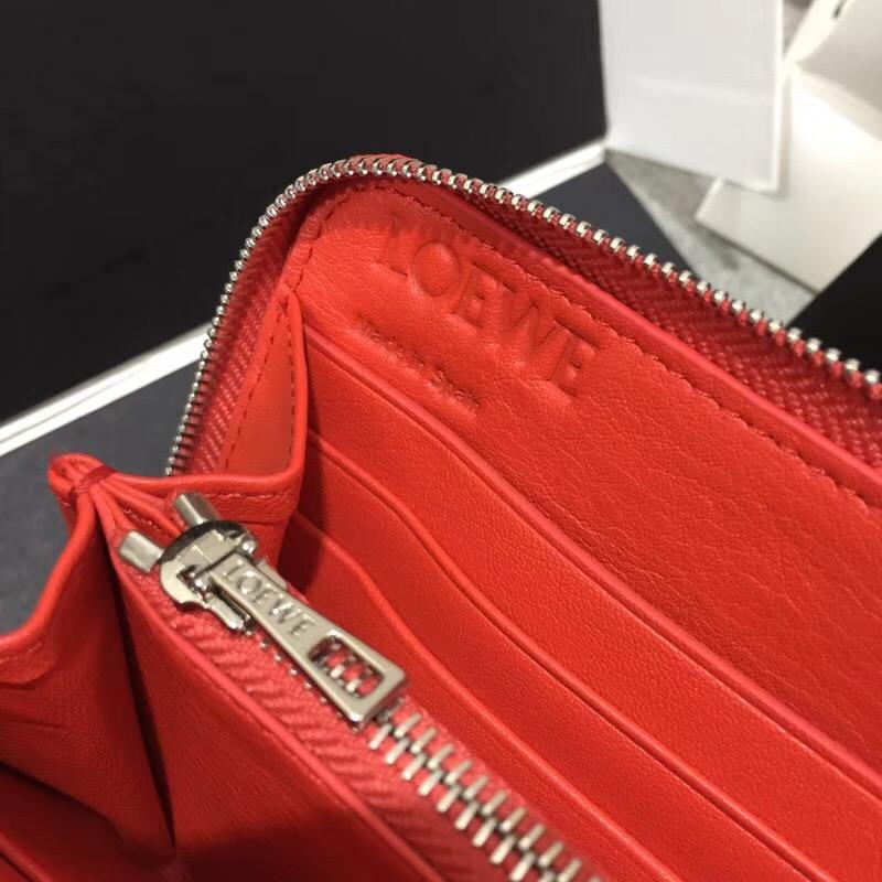 羅意威錢包 loewe Zip Around Wallet Sand/Red 長款拉鏈錢包