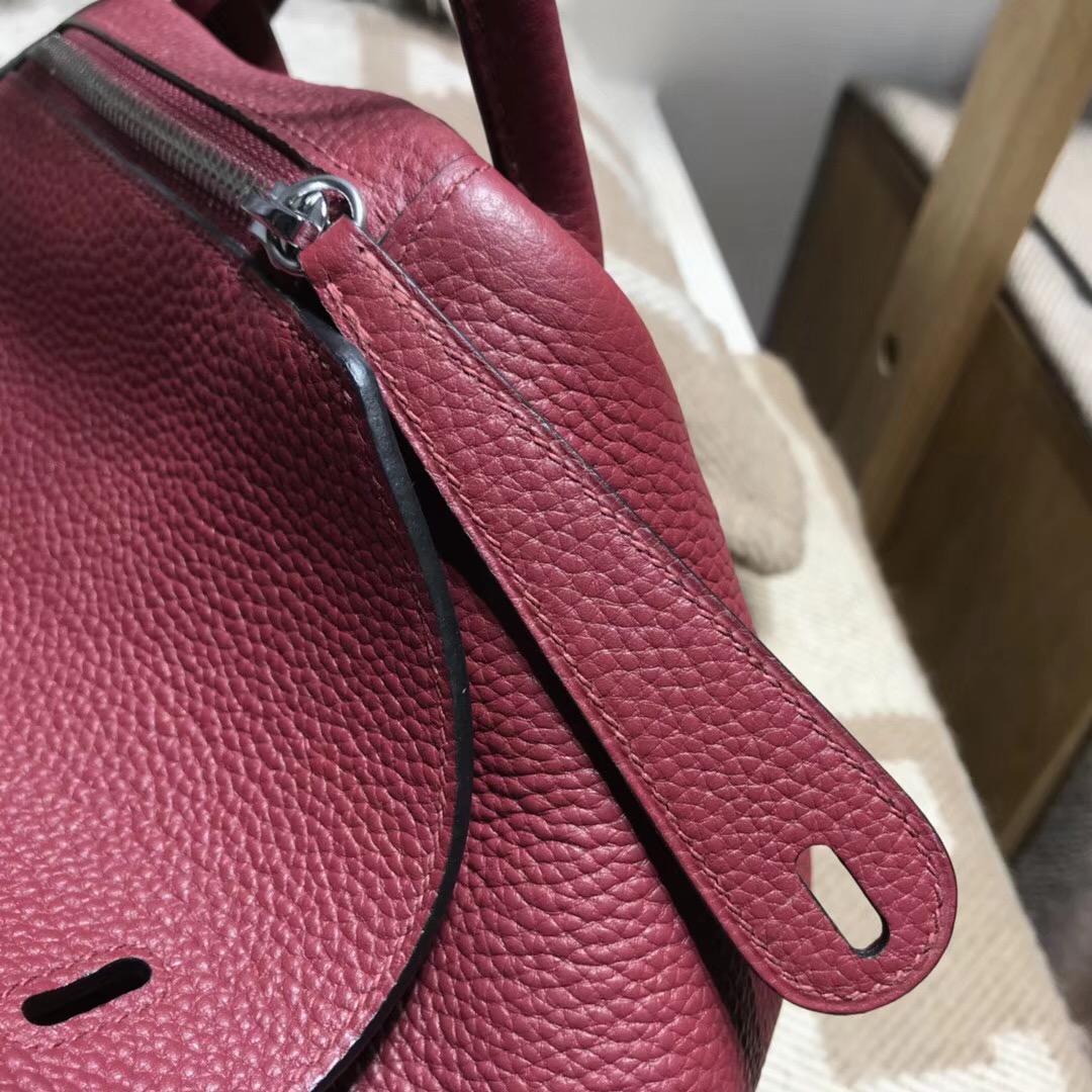 Hermes Lindy bag 30cm 愛馬仕紅rouge H cc55 TC大牛皮 银扣金屬