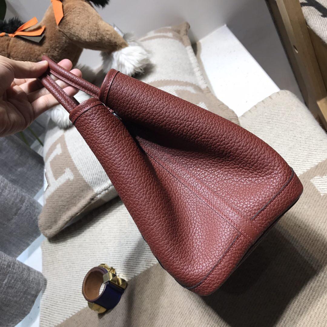 愛馬仕Hermes Garden Party 30 bag 空中花园包 爱马仕红 CK55 Rouge 银扣