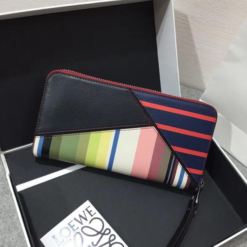羅意威錢包 loewe Zip Around Wallet Stripes Red/Tan/Multicolor