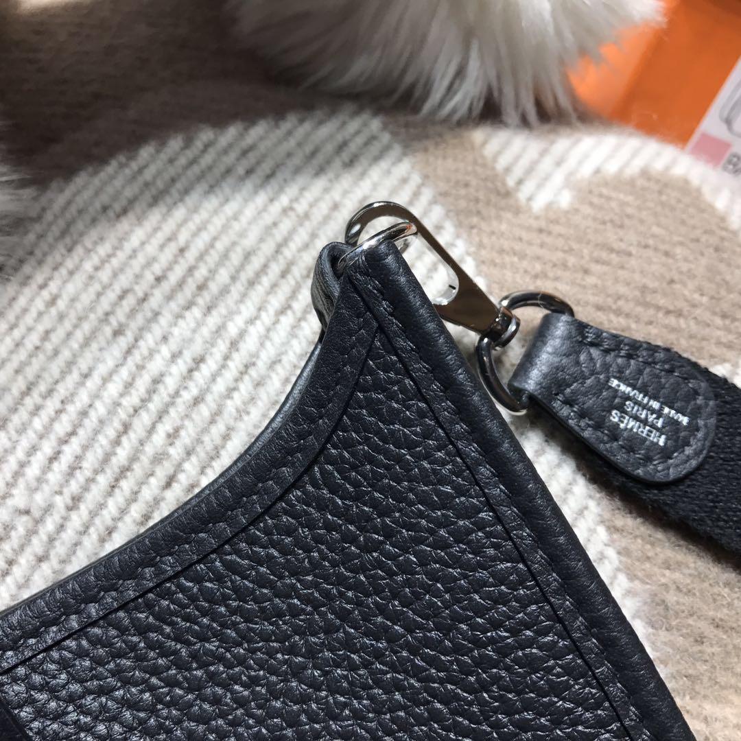 Hermes Eveylne Mini taurillon Clemence TC大牛 Nior ck89 黑色銀扣