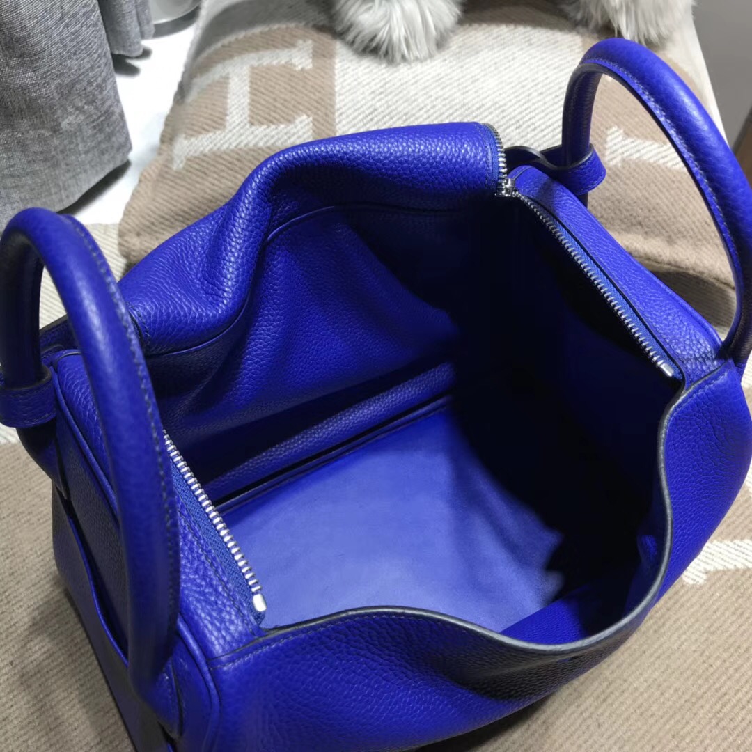 Hermes Lindy bag 30 togo小牛皮7T Blue Electric電光藍銀扣金屬