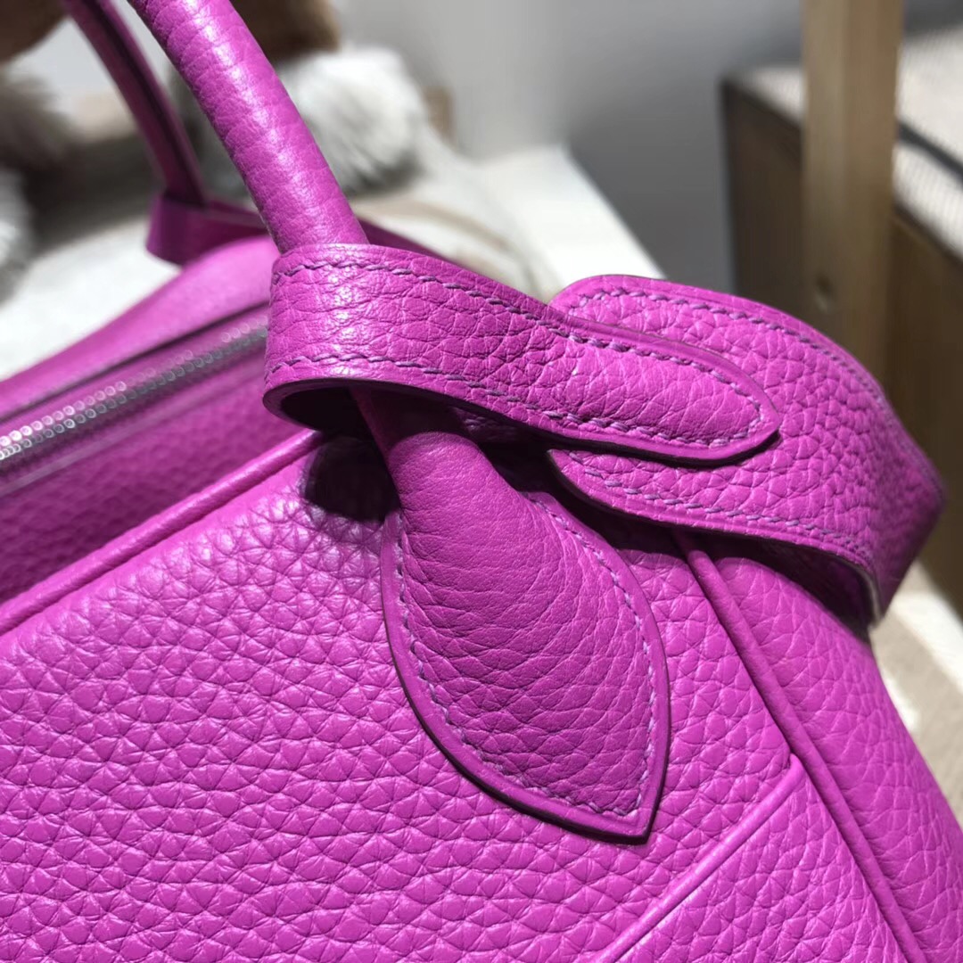 Hermes Lindy bag 30cm Togo L3玫瑰紫 18年最新顏色 原廠GHW 银扣金屬