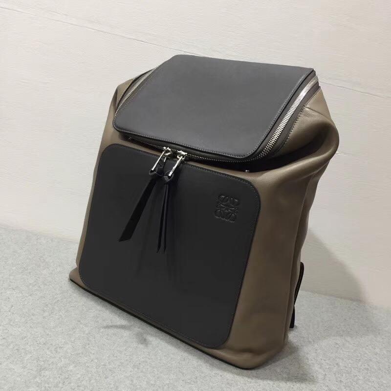 loewe Goya Backpack Dark Taupe/Dark Grey/Black