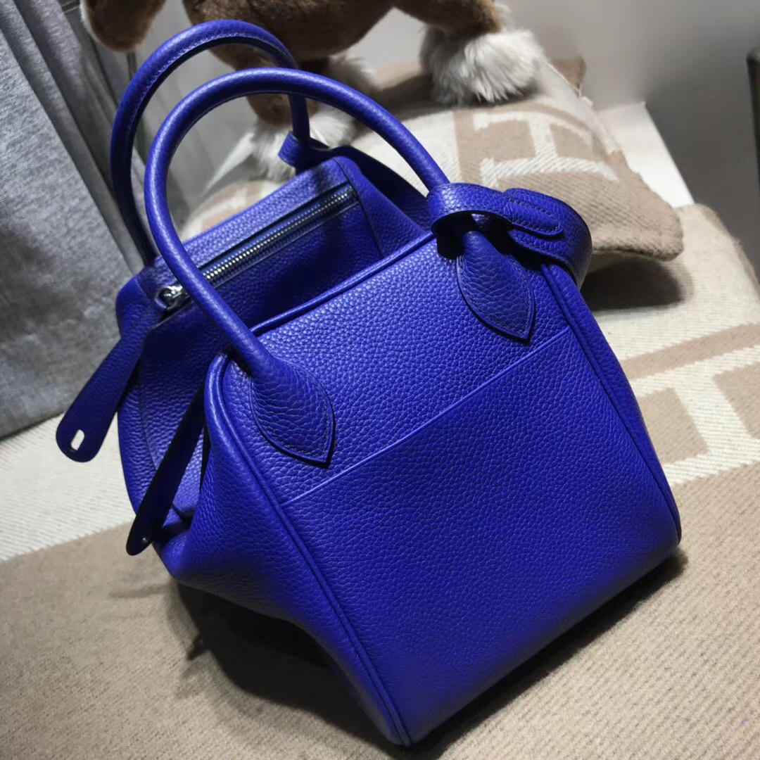 Hermes Lindy bag 30 togo小牛皮7T Blue Electric電光藍銀扣金屬