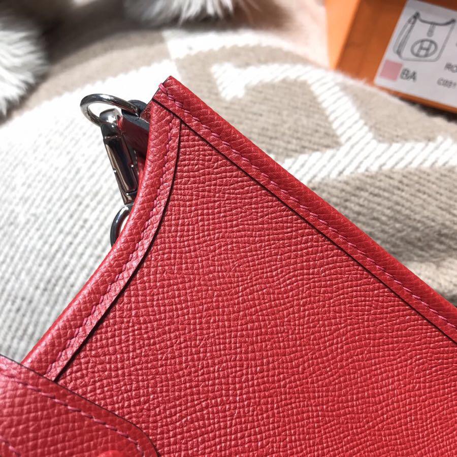 Hermes Eveylne Mini Epsom Q5 Rouge Cossacks 國旗紅銀扣