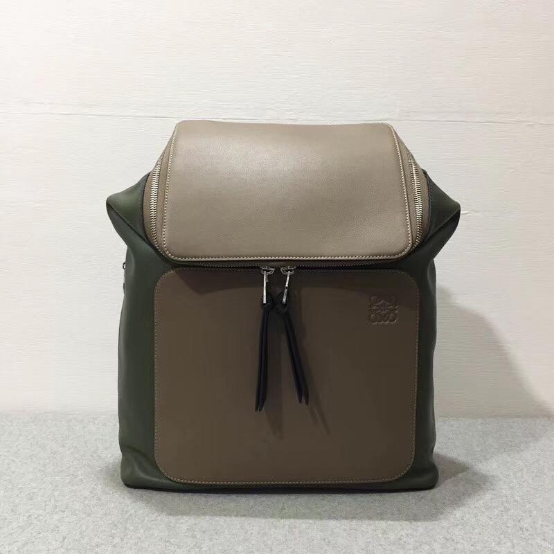 loewe Goya Backpack Dark Taupe/Military Green/Bl