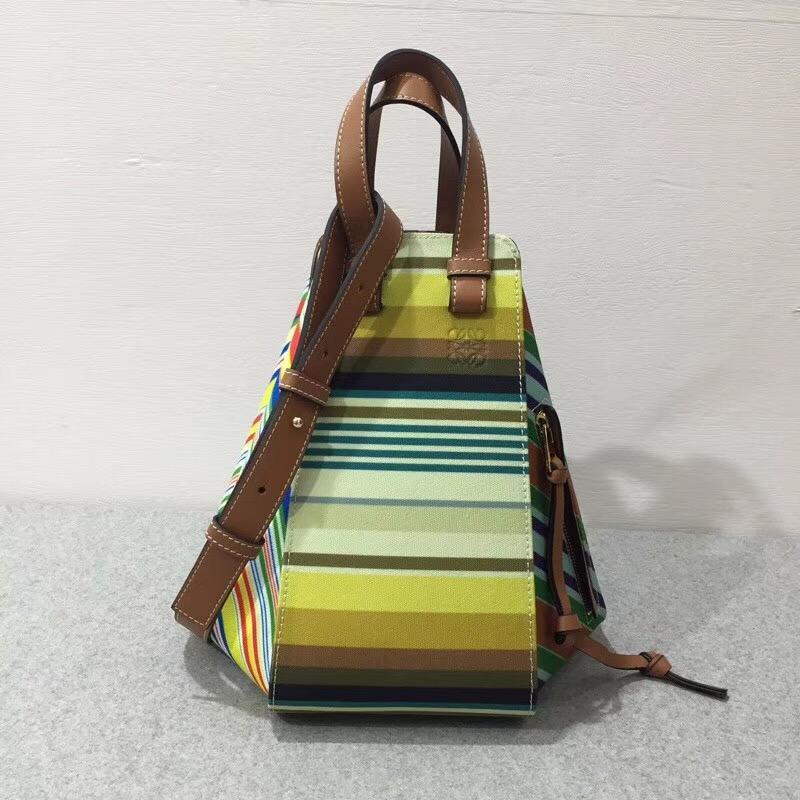 羅意威女包loewe Hammock Stripes Small Bag Multicolor canvas/classic calf