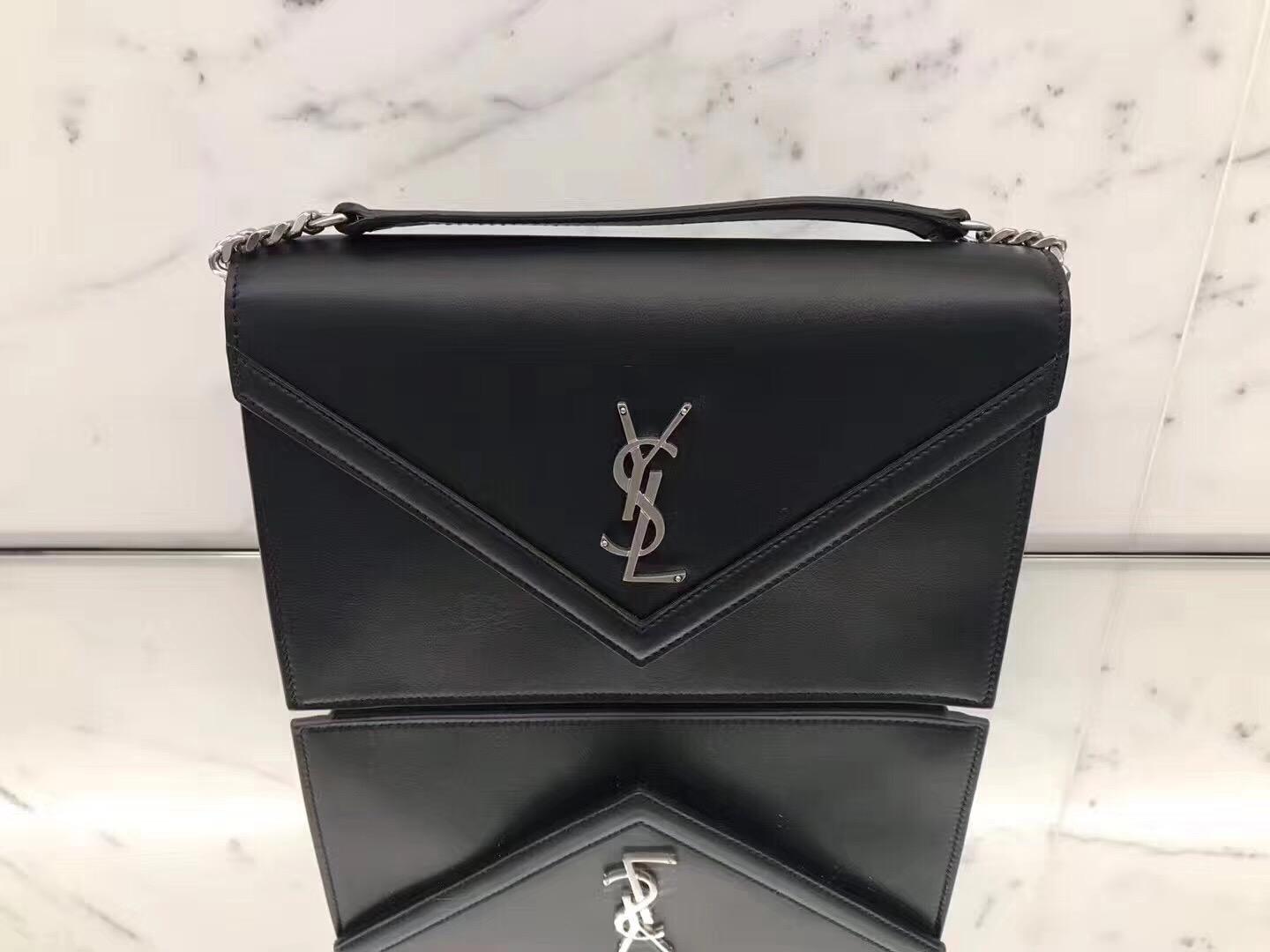 YSL LE SEPT黑色小牛皮真皮鏈條包 Mini bags Enveloppe