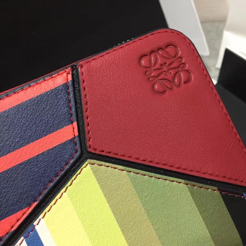 羅意威錢包 loewe Zip Around Wallet Stripes Red/Tan/Multicolor