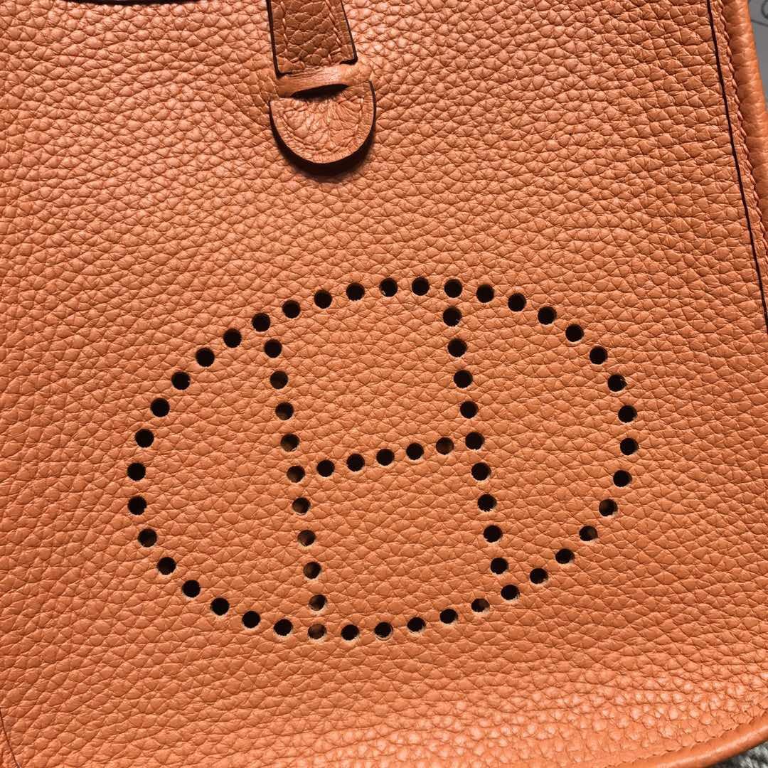 Hermes Eveylne Mini taurillon Clemence TC大牛 CK93 Orange經典橙色