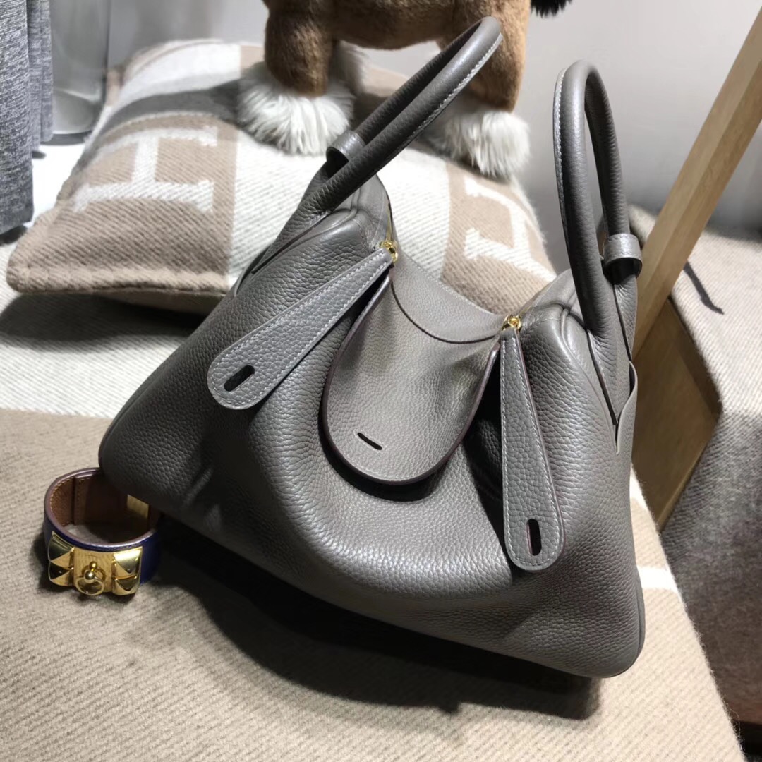 Hermes Lindy bag 30 togo小牛皮 8F Etain锡器灰金扣金屬