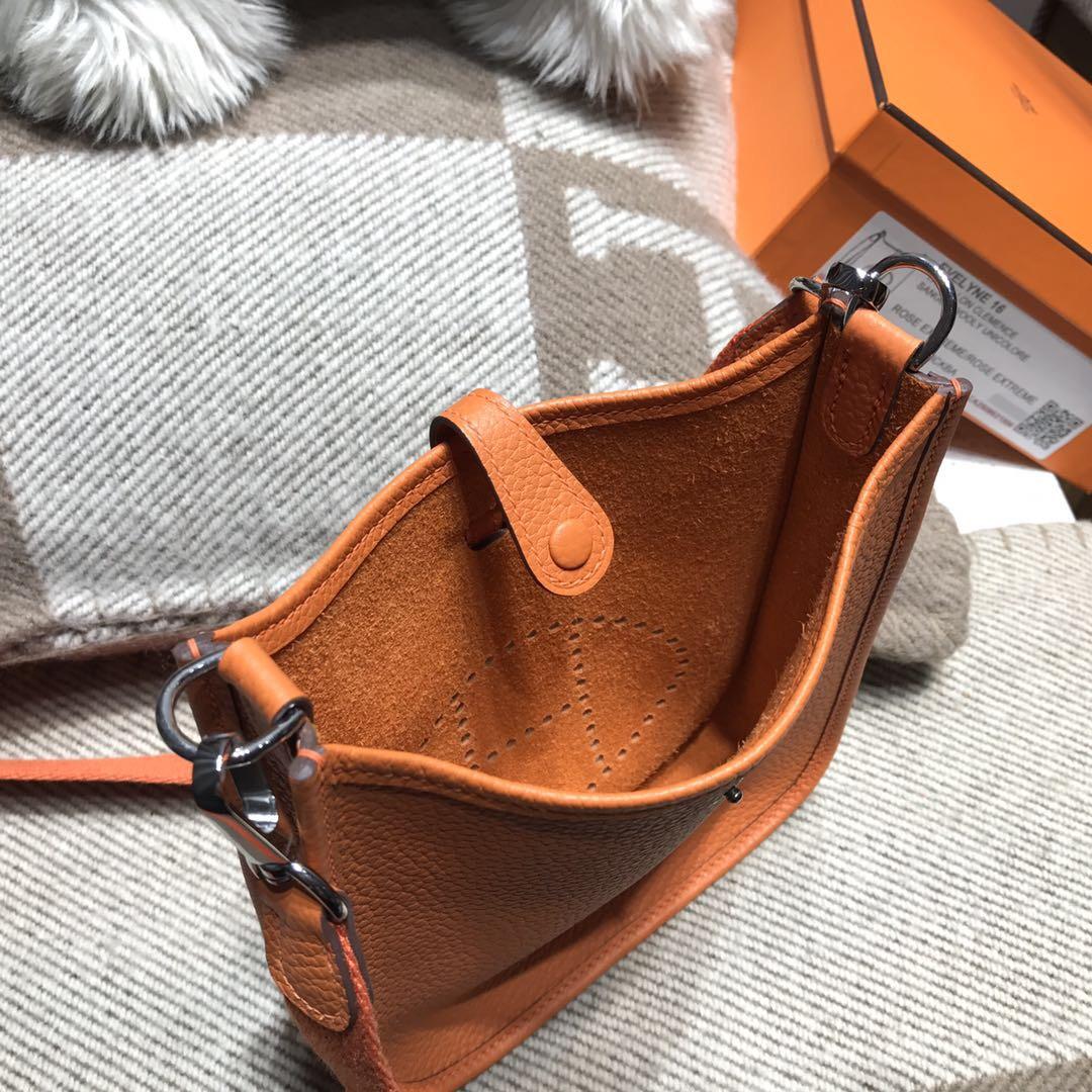 Hermes Eveylne Mini taurillon Clemence TC大牛 CK93 Orange經典橙色