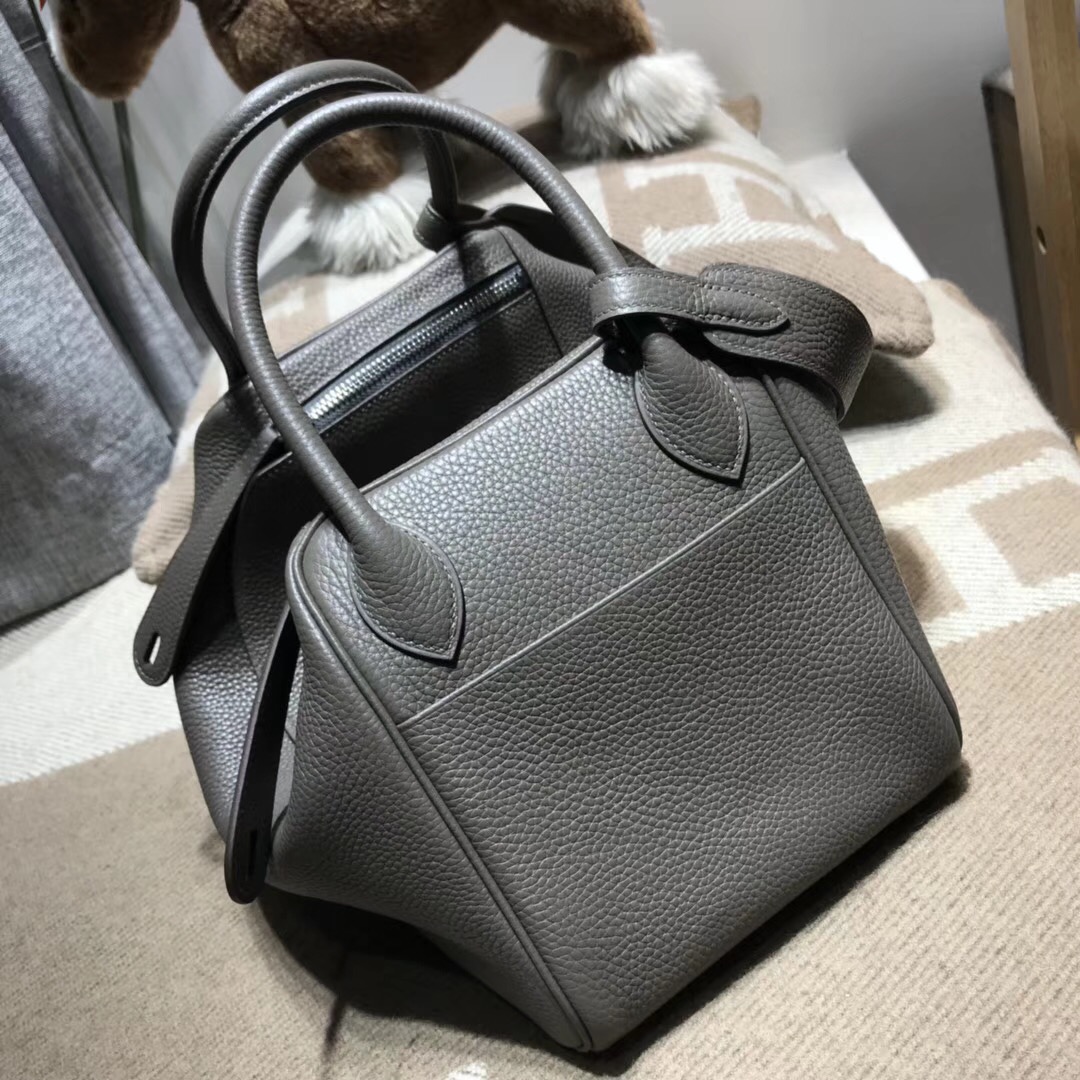 Hermes Lindy bag 30 togo小牛皮 8F Etain锡器灰银扣金屬