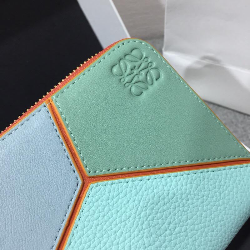 Loewe Puzzle Zip Around Wallet Aqua Multitone 拉鏈錢包