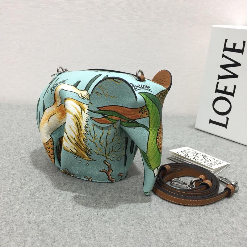 Loewe Eleph Paula Mermaid Mini Bag 水綠色 迷妳手袋大象包