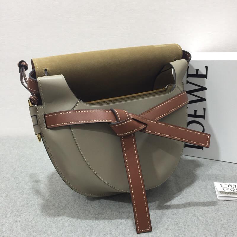 羅意威包包 loewe Gate Bag Amber/Light Grey/Rust Colour馬鞍包