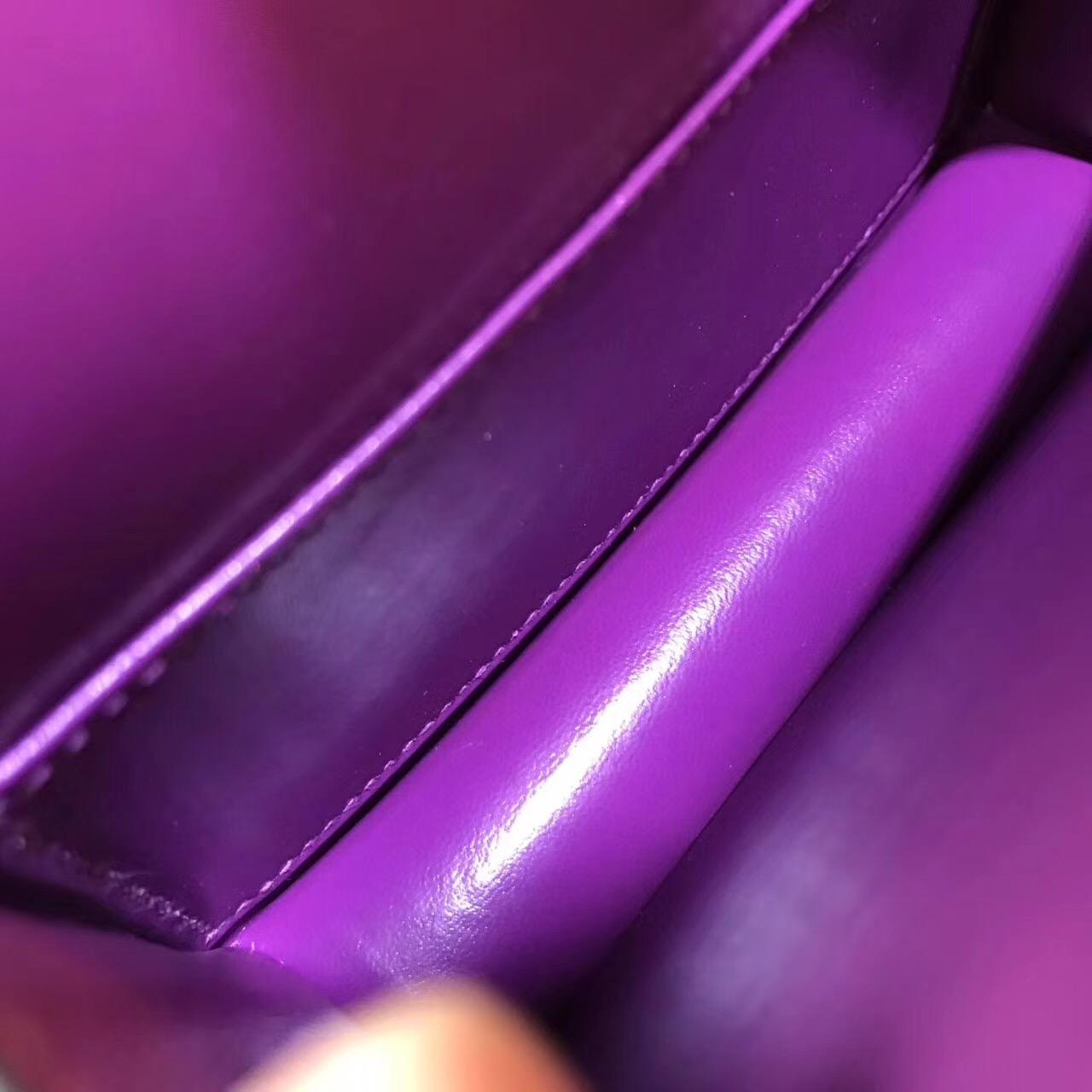 Hermes康斯坦斯包 Constance 18（19）Epsom P9海葵紫 PHW 最美紫色銀扣金屬