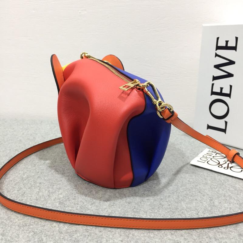 Loewe Elephant Rainbow Mini Bag 多色/橘色