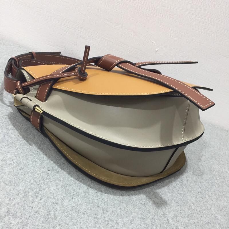 羅意威包包 loewe Gate Bag Amber/Light Grey/Rust Colour馬鞍包