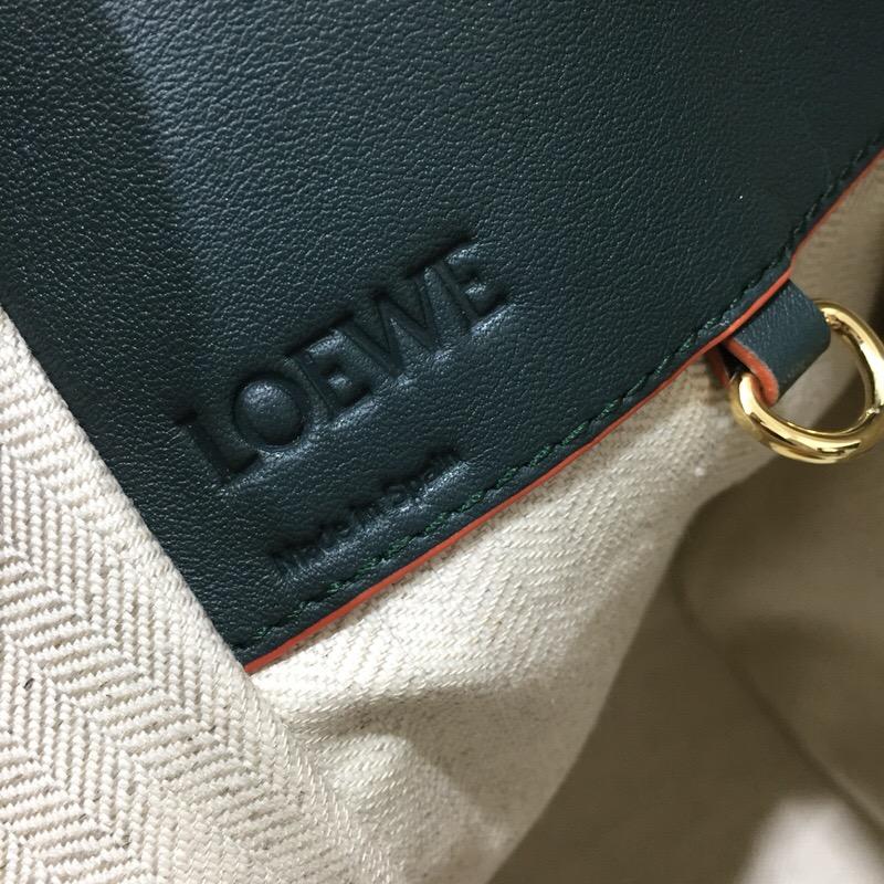 Loewe Hammock Medium Bag Aqua Multitone Classic Calf/Soft Grained Calf