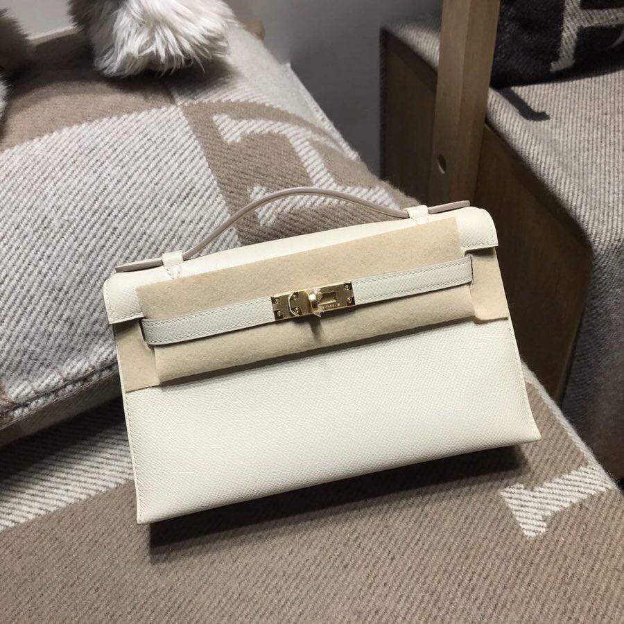 Hermes Mini kelly Epsom S2風衣灰Trench超級氣質的百搭顏色金扣 愛馬仕凱莉包