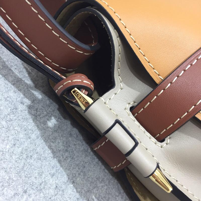 羅意威包包 loewe Gate Bag Amber/Light Grey/Rust Colour馬鞍包