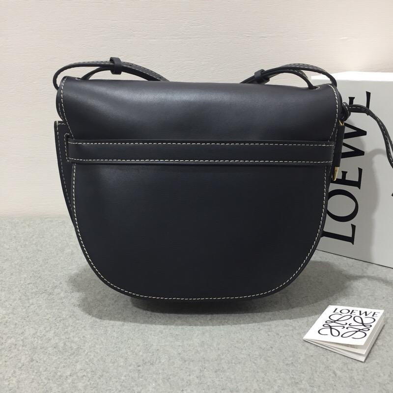 loewe Gate Bag Midnight Blue 柔軟天然牛皮 馬鞍包